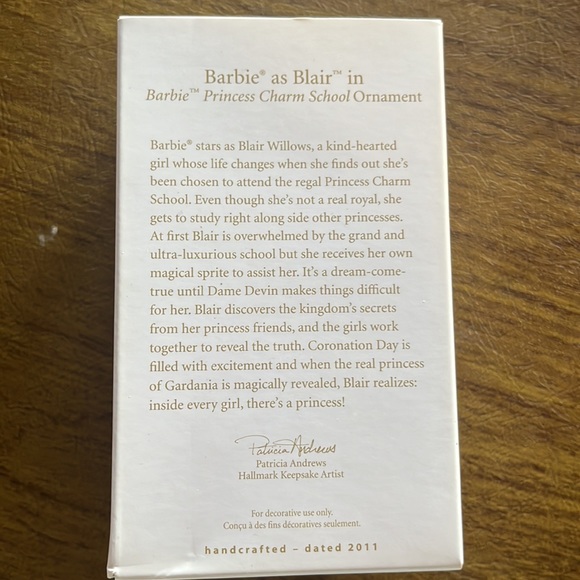 Hallmark Keepsake Barbie as Blair in Barbie Princess Charm School Ornament - Picture 2 of 5